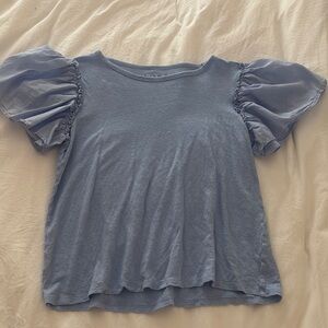 LOFT Light Blue Linen Top